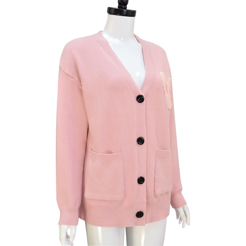 Melanie Martinez K 12 Cardigan Cosplay Costume K12 Crybaby Pink Sweater Black Buttons