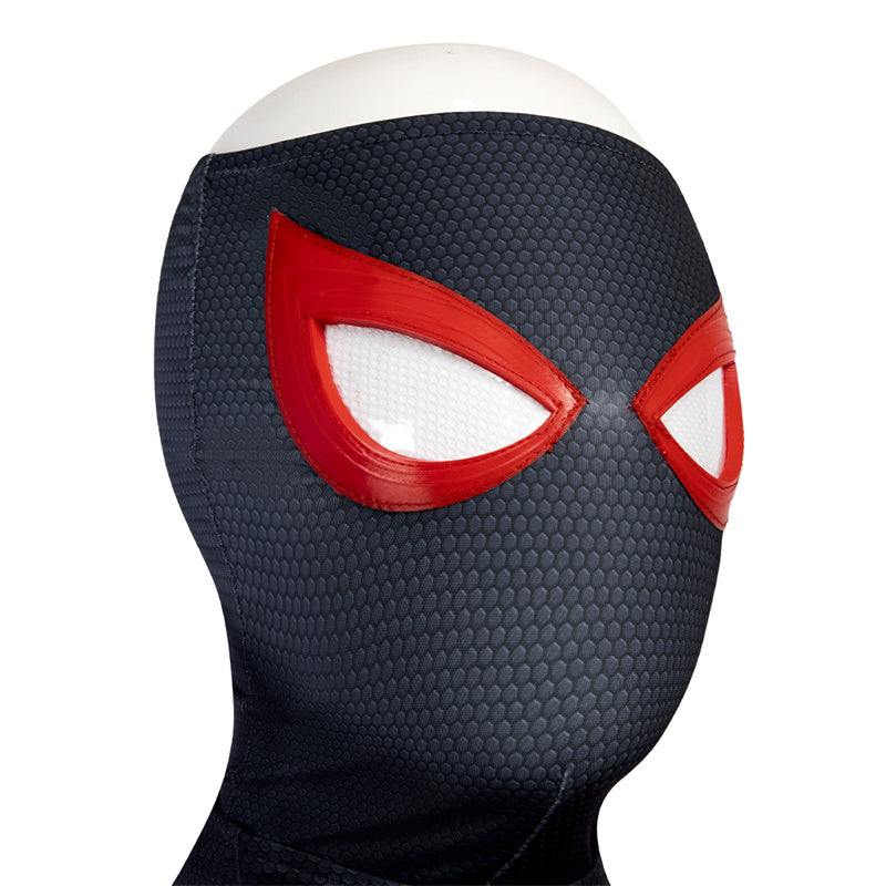 2023 White PS5 Miles Morales Spiderman Cosplay Costume Spandex Bodysuit  Hallween