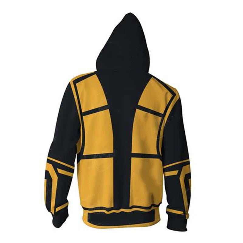 Mortal Kombat Hoodie Mortal Kombat Cosplay Sweatshirt Halloween 3D Printed Zip Up Hoodies