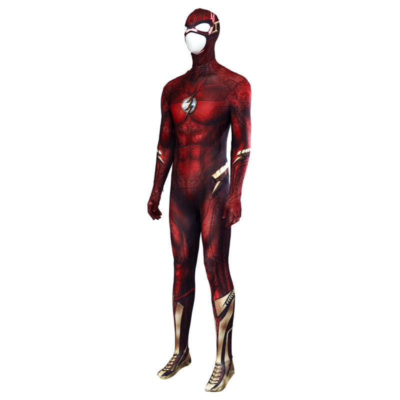 Movie The Flash Cosplay Costume Superhero Flash Jumpsuit Normal Version Halloween Carnival Suit