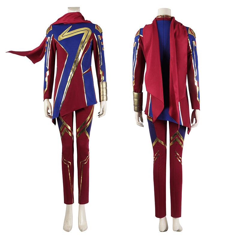 2023 Ms. Marvel Cosplay Captain Marvel Kamala Khan Costume Halloween Party Suit