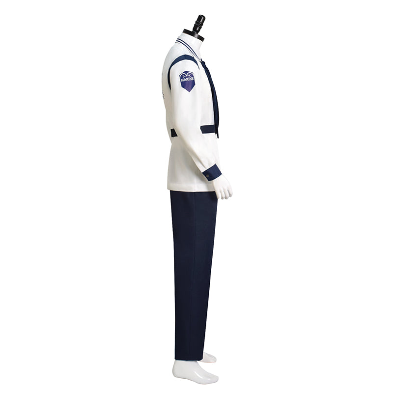 One Piece Marine Cosplay Costume Neftlix One Piece Sailor Uniform Long Sleeved Version