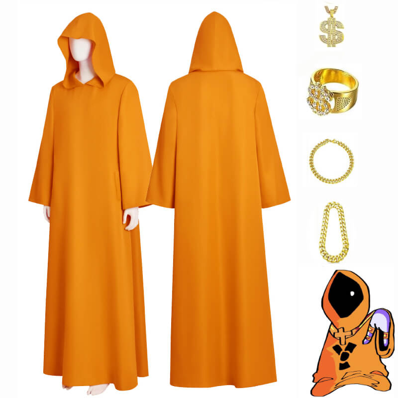 Orange Wizard Cloak Shadow Wizard Money Gang Orange Robe Halloween Cos ...