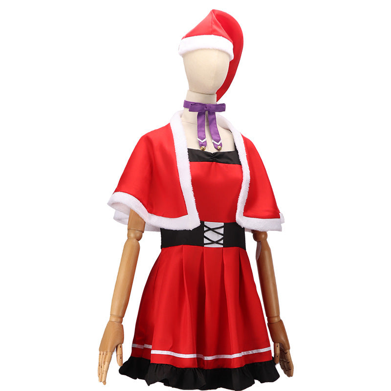 Oshi no Ko Christmas Dress Anime Hoshino Ai Cosplay Costume Christmas Red Suit