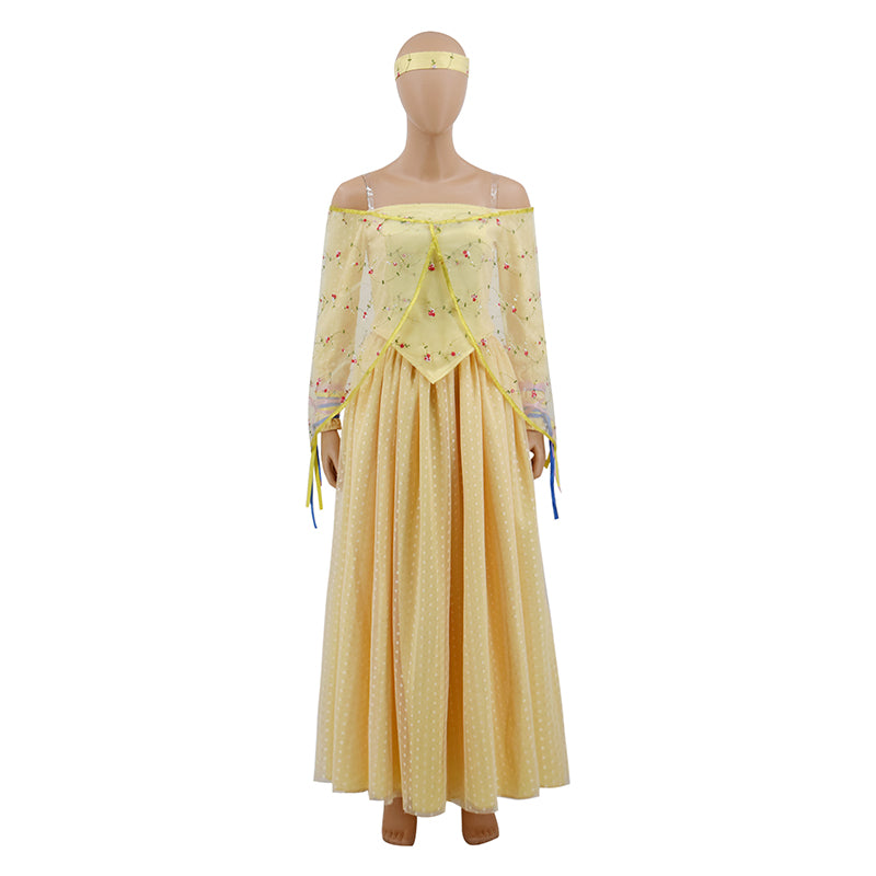 Padme Amidala Yellow Dress Star Wars Padme Cosplay Costume Halloween Party Suit