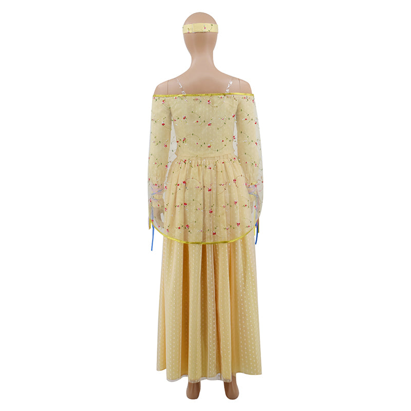 padme amidala yellow dress Padmé Amidala Dress Women's Movie Cosplay Vacation Retro Vintage Medieval Carnival Masquerade Party Evening