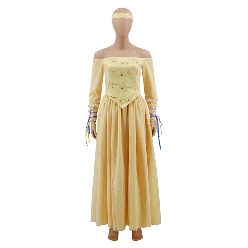 padme yellow dress Padmé Amidala Dress Women's Movie Cosplay Vacation Retro Vintage Medieval Carnival Masquerade Party Evening