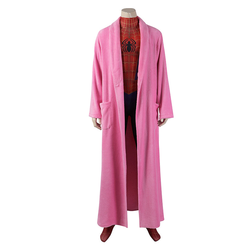 Spider-Man: Across The Spider-Verse Cosplay Costume Peter Parker Pink Robe Jumpsuit