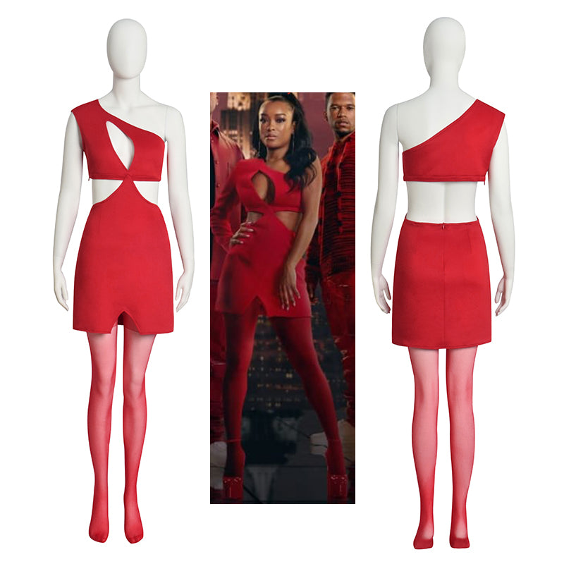 Power Season 3 Cosplay Costume Ghost Red Dress Halloween Carnival Suit