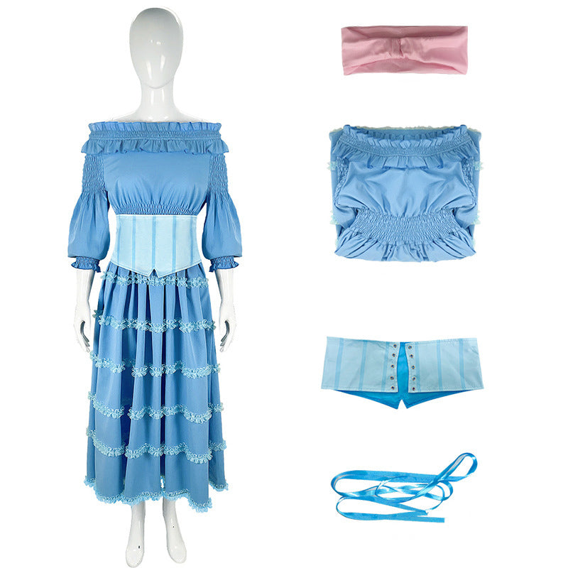 The Little Mermaid Princess Ariel Cosplay Costume Ariel Blue Dress Hal ACcosplay The Little Mermaid Princess Ariel Cosplay Costume Ariel Blue Dress Hal ACcosplay