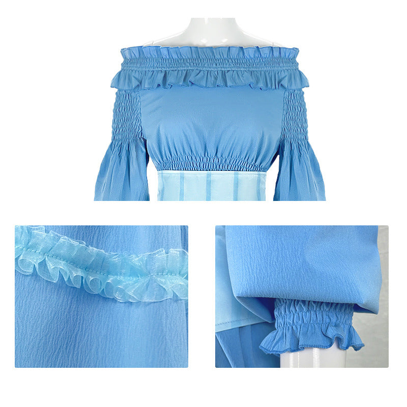 The Little Mermaid Princess Ariel Cosplay Costume Ariel Blue Dress Halloween Party Suit, XL / Women The Little Mermaid Princess Ariel Cosplay Costume Ariel Blue Dress Halloween Party Suit, XL / Women