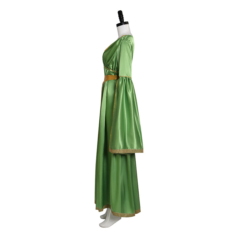 Star Wars: The Princess and The villain Leia Cosplay Costume Green Long Dress, M Star Wars: The Princess and The villain Leia Cosplay Costume Green Long Dress, M