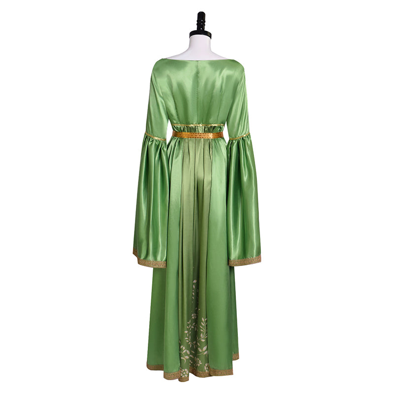 Star Wars: The Princess and The villain Leia Cosplay Costume Green Long Dress