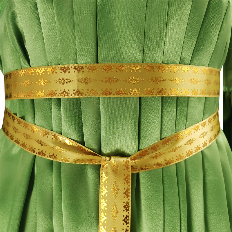 Star Wars: The Princess and The Villain Leia Cosplay Costume Green Long Dress, M Star Wars: The Princess and The Villain Leia Cosplay Costume Green Long Dress, M