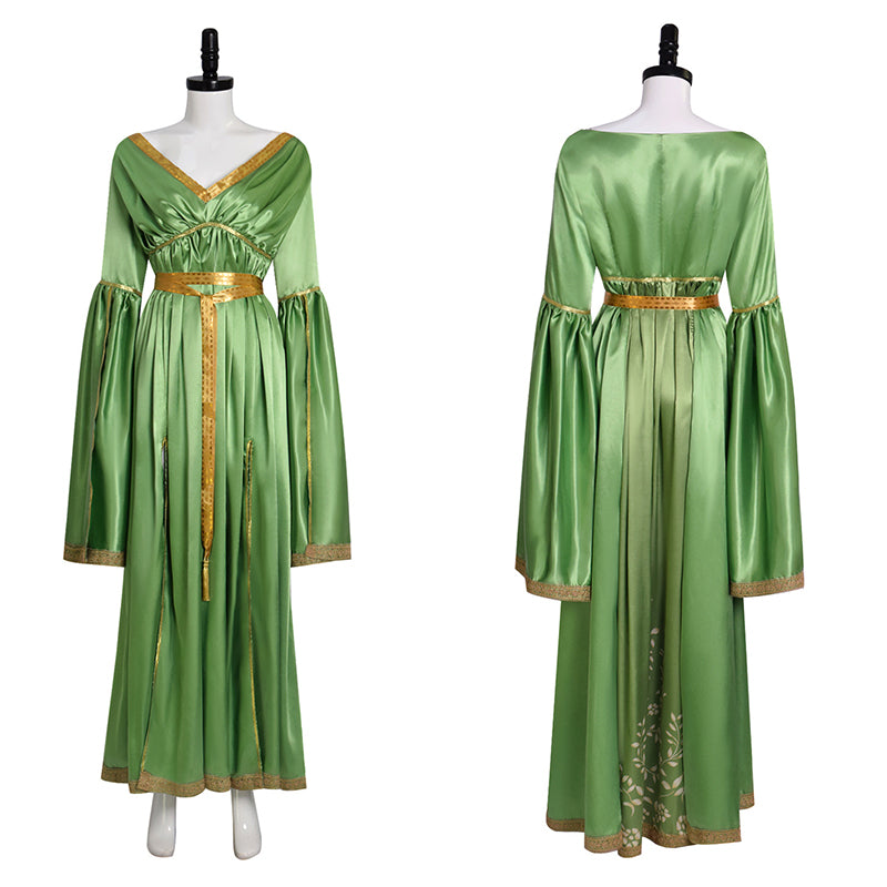 Star Wars: The Princess and The villain Leia Cosplay Costume Green Long Dress