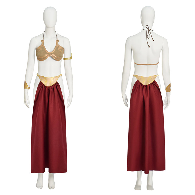 Star Wars Leia Organa Solo Cosplay Costume Princess Leia Slave Outfit Bikini Suit