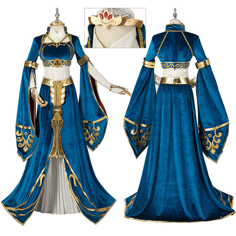 Princess Zelda Costume Dress Zelda Breath Of Wild Princess Cosplay Halloween Carnival Suit