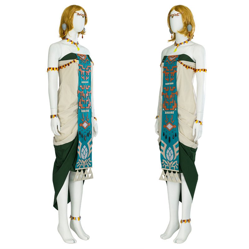 Princess Zelda Costume TOTK Zelda Zonai Dress Cosplay Costume Easy Version