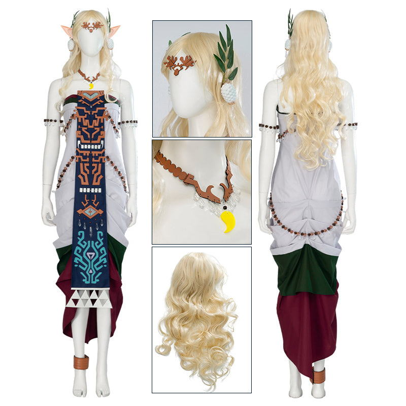 Princess Zelda TOTK Dress Tears of The Kingdom Cosplay Queen Sonia Zelda Costume Halloween Party Suit