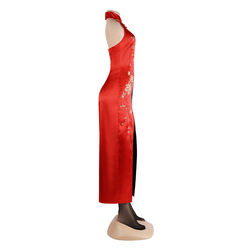 Re4 Ada Costume Resident Evil 4 Remake Ada Wong Cosplay Chinese Red Dress Wigs Outfit