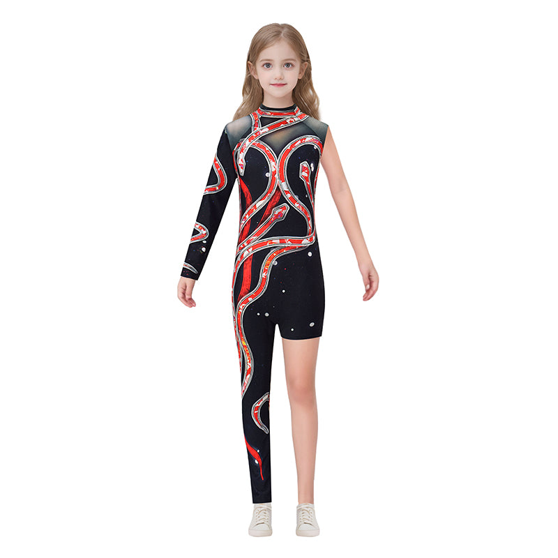 DIY Reputation Eras Tour Children Bodysuit Black Red Snake Cosplay Costume ACcosplay