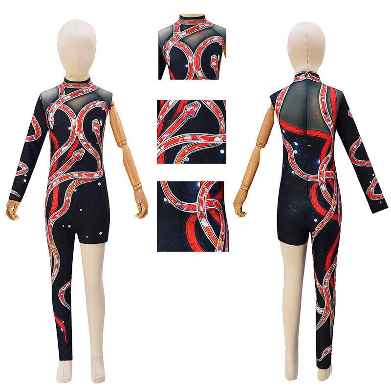 DIY Reputation Eras Tour Children Bodysuit Black Red Snake Cosplay Costume ACcosplay