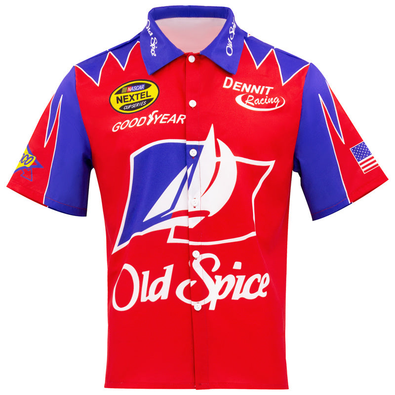 Ricky Bobby Shirt Talladega Nights Cosplay Costume Short Sleeve Red Shirt