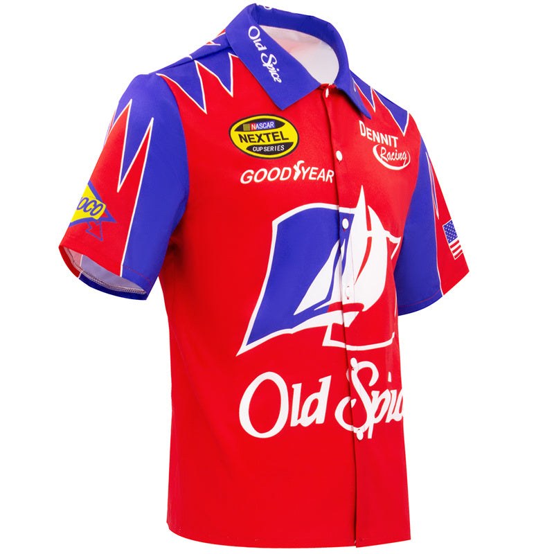 Ricky Bobby Shirt Talladega Nights Cosplay Costume Short Sleeve Red Shirt