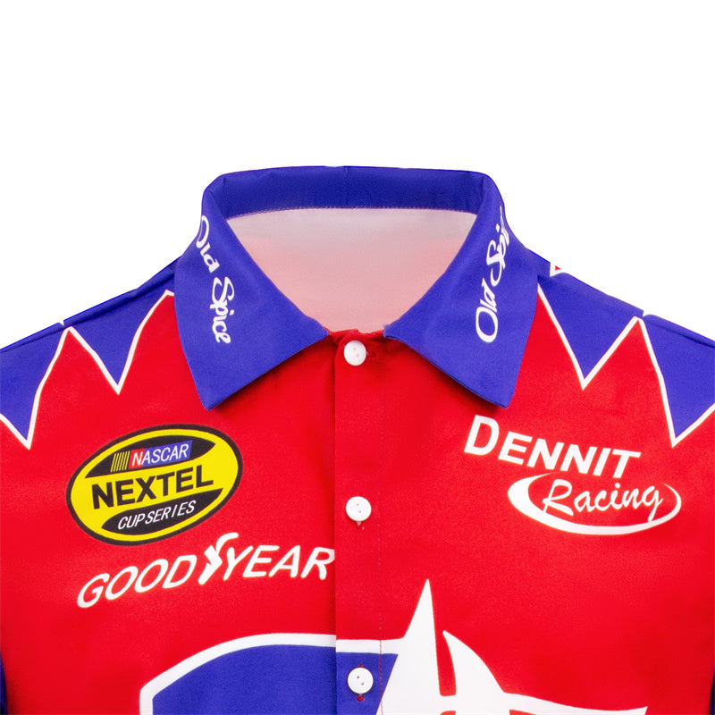 Ricky Bobby Shirt Talladega Nights Cosplay Costume Short Sleeve Red Shirt