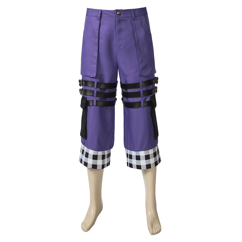 Riku Cosplay Kingdom Heart 3 Halloween Costume Mens Purple Anime Uniform