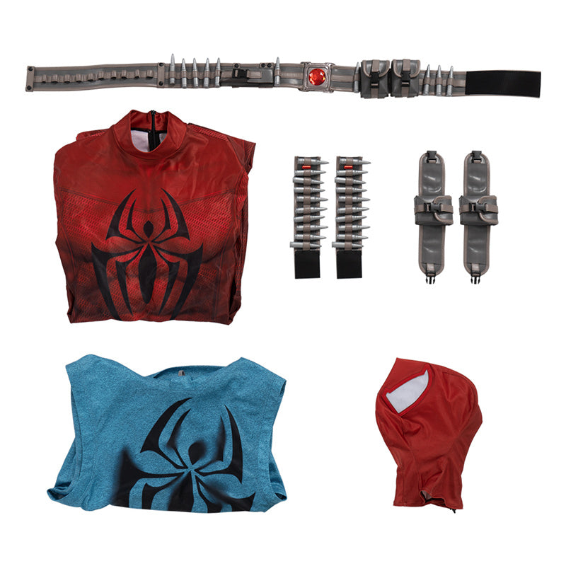 Scarlet Spider Ben Reily Cosplay Costume Spider Man Jumpsuit Vest Halloween Carnival Suit