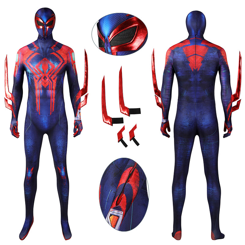 SPIDER MAN Across the Spider-Verse Spider-man 2099 Cosplay Costume Jumpsuit