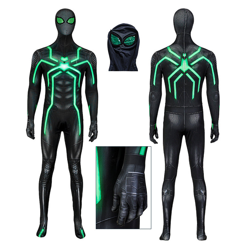 Spider-man PS4 Big Time Cosplay Costume Spider Man Stealth Suit Jumpsuit