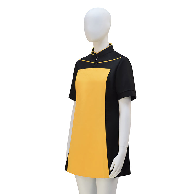 Star Trek Uniform TNG The Next Generation Yellow Dress Cosplay Costume ACcosplay