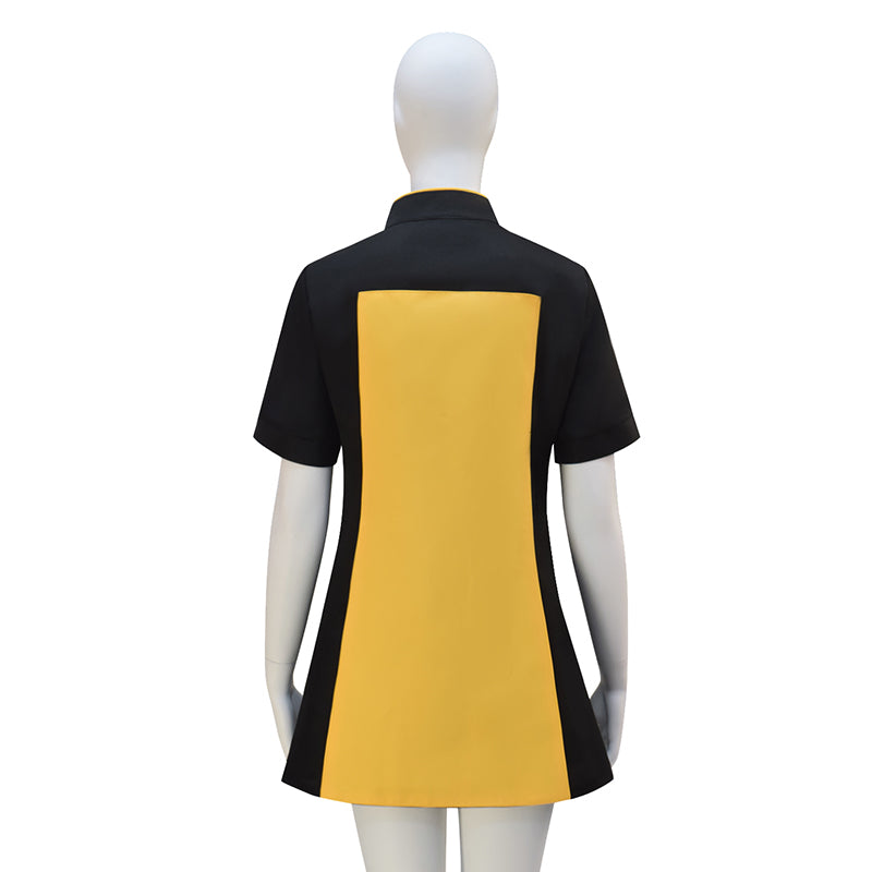 Star Trek Uniform TNG The Next Generation Yellow Dress Cosplay Costume ACcosplay