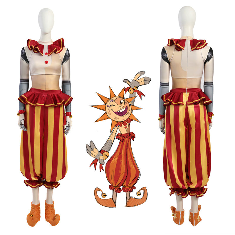 Five Nights at Freddy's Sun Cosplay Daycare Attendant Sun Clown Costume Halloween Carnival Suit