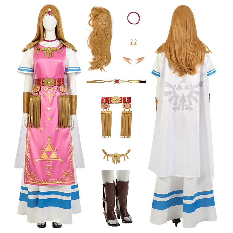 SSBM Princess Zelda Cosplay Super Smash Bros. Melee Zelda Costume Halloween Carnival Suit