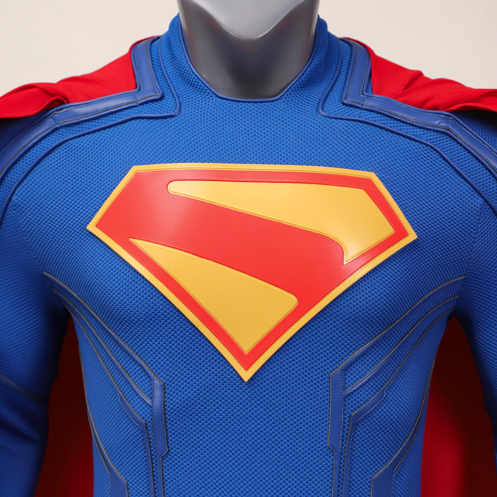Superman Cosplay Costume Superhero Superman Clark Kent Jumpsuit Cape Suit