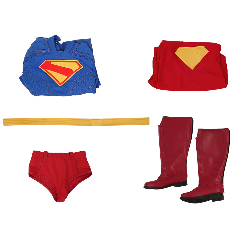 Superman Cosplay Costume Superhero Superman Clark Kent Jumpsuit Cape Suit
