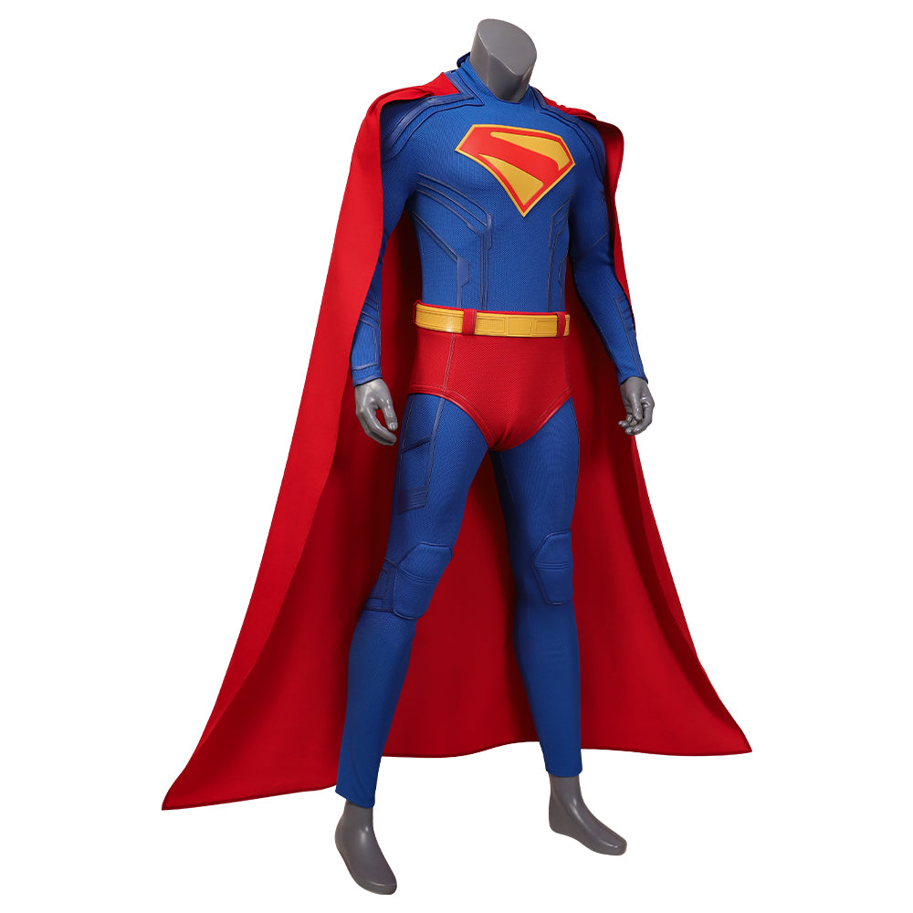 Superman Cosplay Costume Superhero Superman Clark Kent Jumpsuit Cape Suit