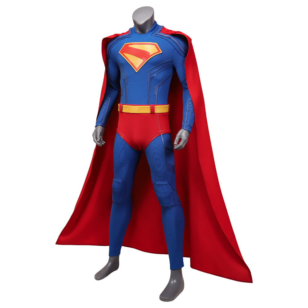 Superman Cosplay Costume Superhero Superman Clark Kent Jumpsuit Cape Suit