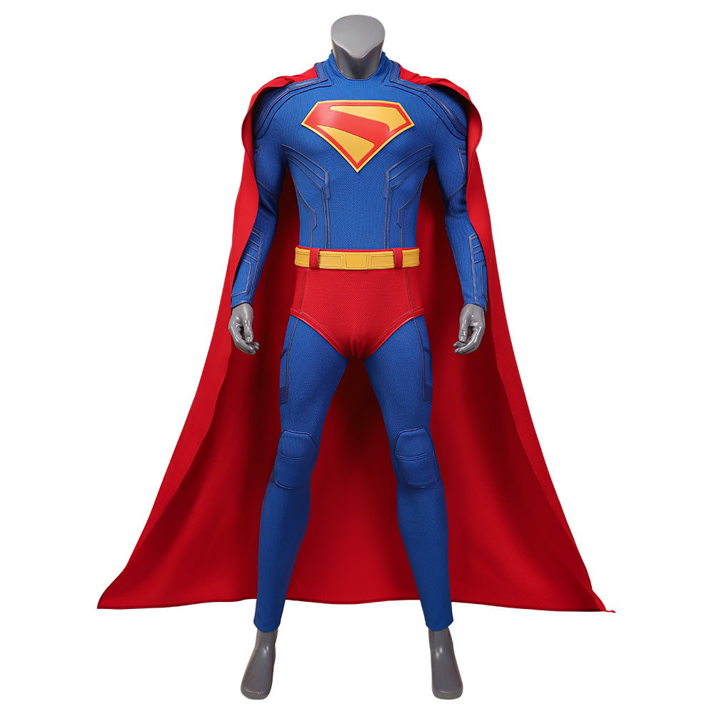 Superman Cosplay Costume Superhero Superman Clark Kent Jumpsuit Cape Suit