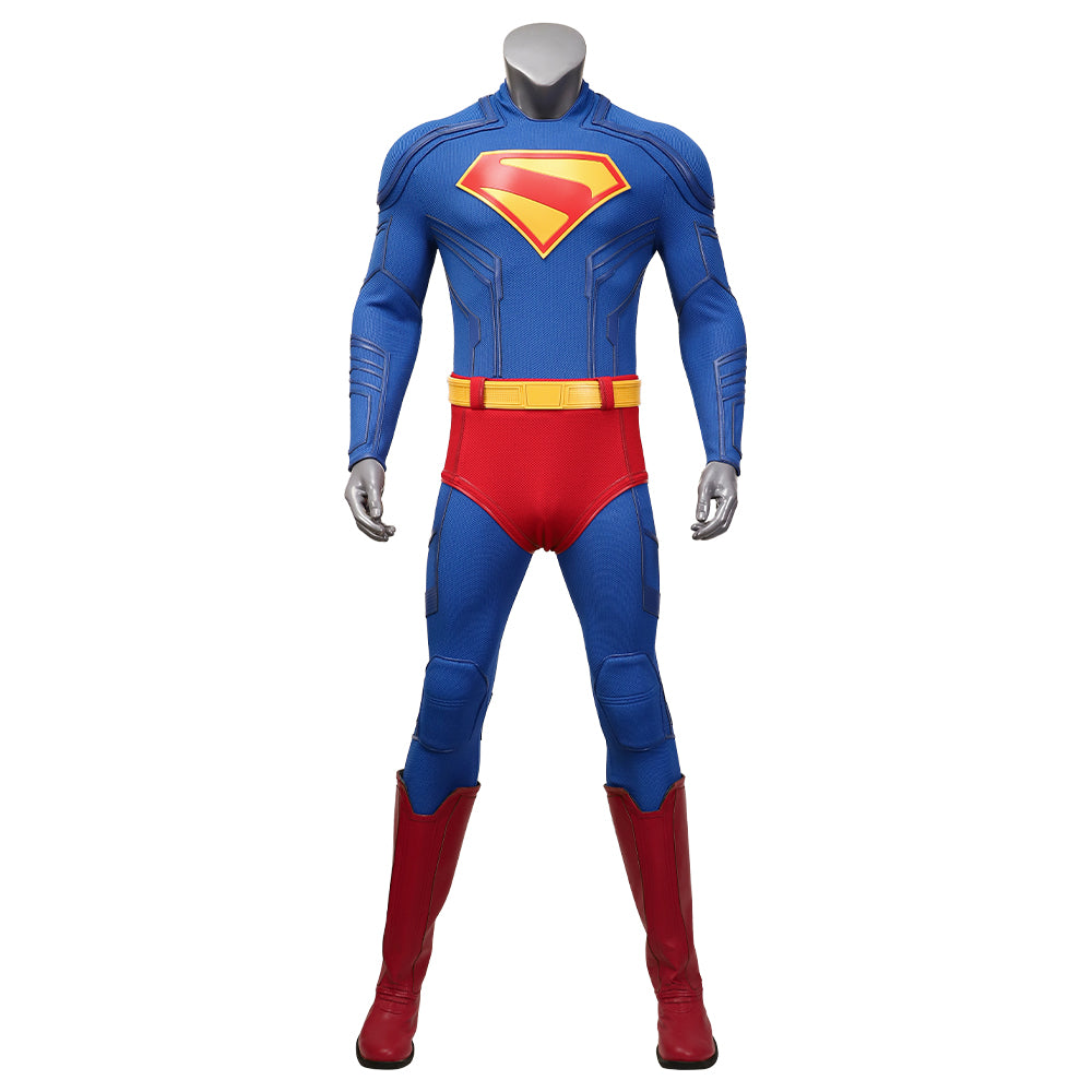 Superman Cosplay Costume Superhero Superman Clark Kent Jumpsuit Cape Suit