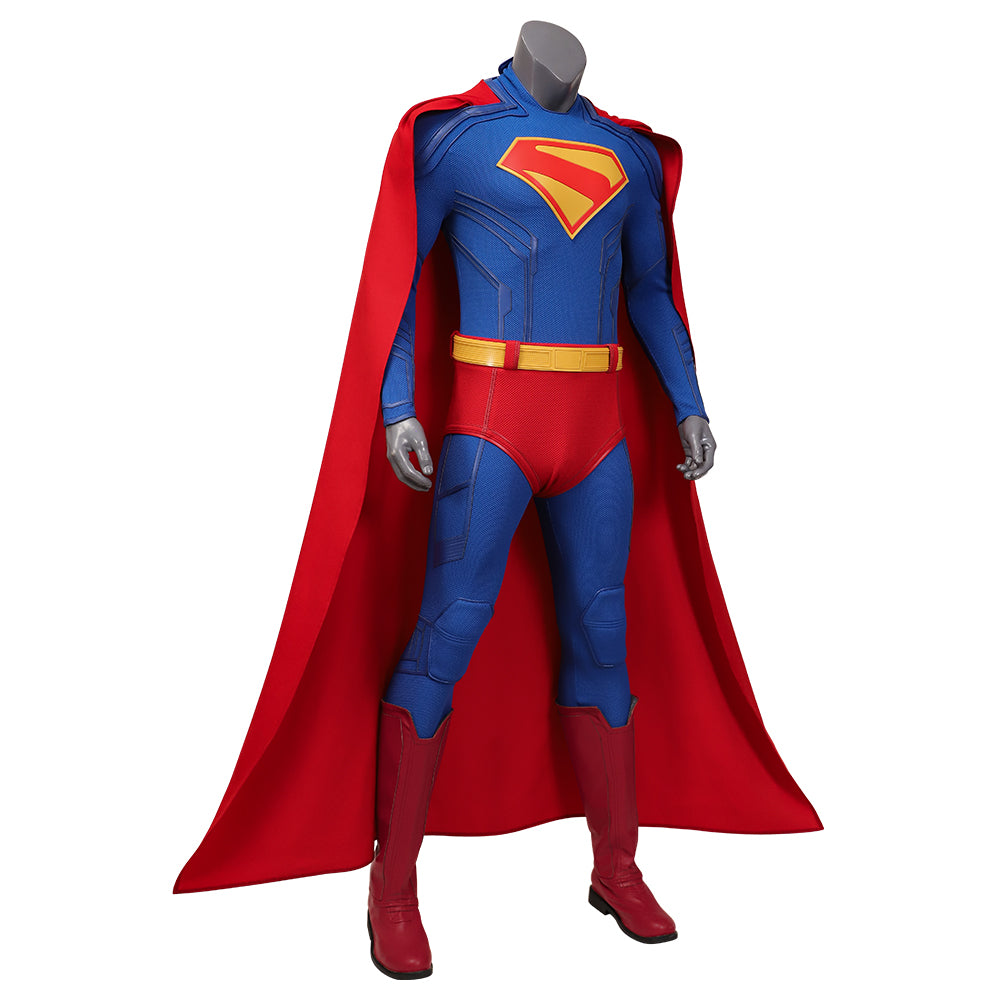 Superman Cosplay Costume Superhero Superman Clark Kent Jumpsuit Cape Suit