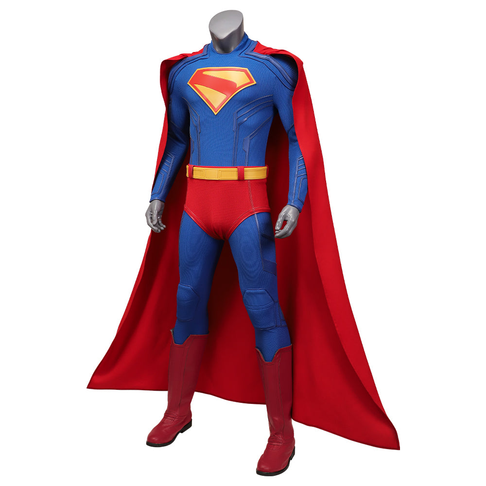 Superman Cosplay Costume Superhero Superman Clark Kent Jumpsuit Cape Suit