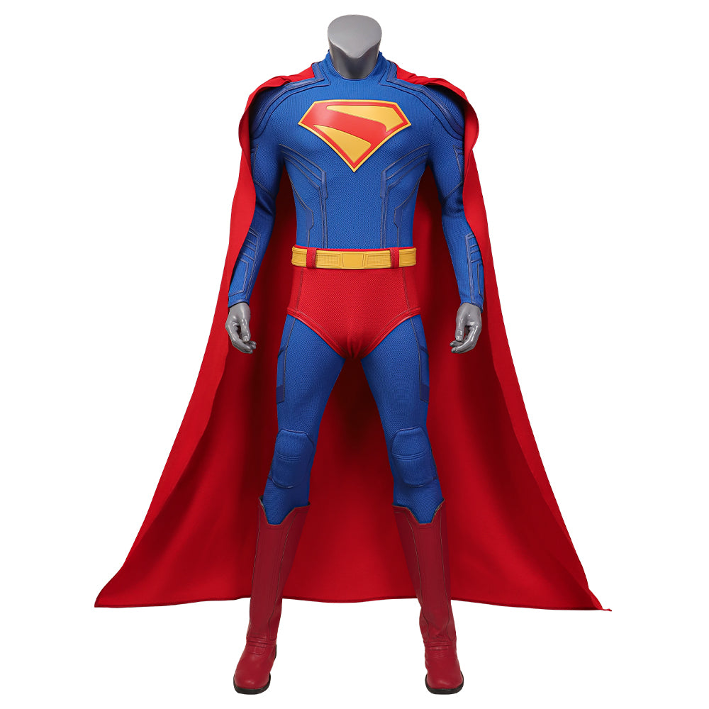 Superman Cosplay Costume Superhero Superman Clark Kent Jumpsuit Cape Suit