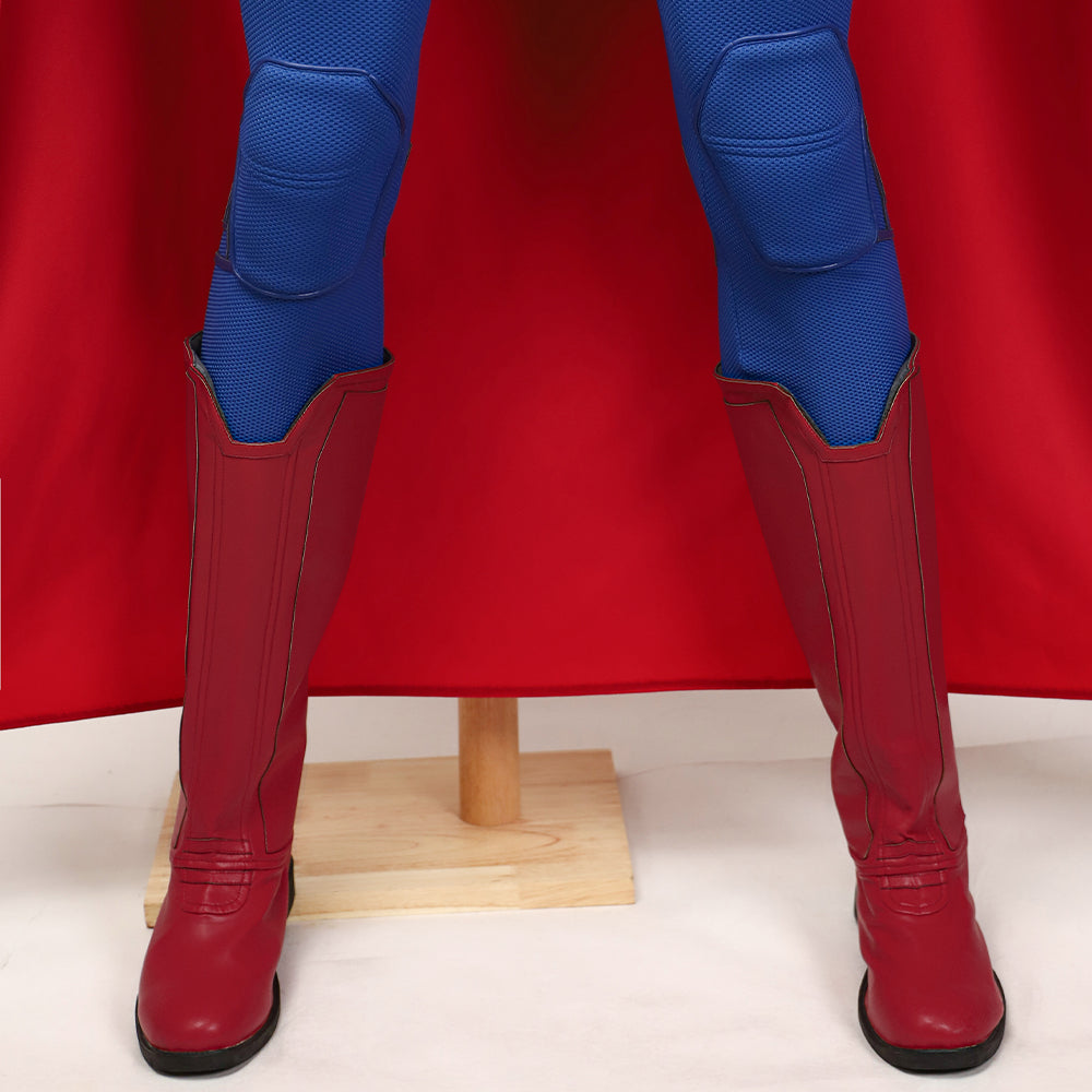 Superman Cosplay Costume Superhero Superman Clark Kent Jumpsuit Cape Suit