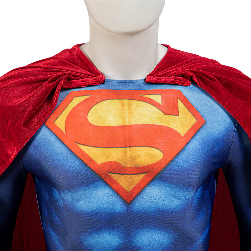 Superman Suit Man Of Steel Superman Cosplay Costume With Cape