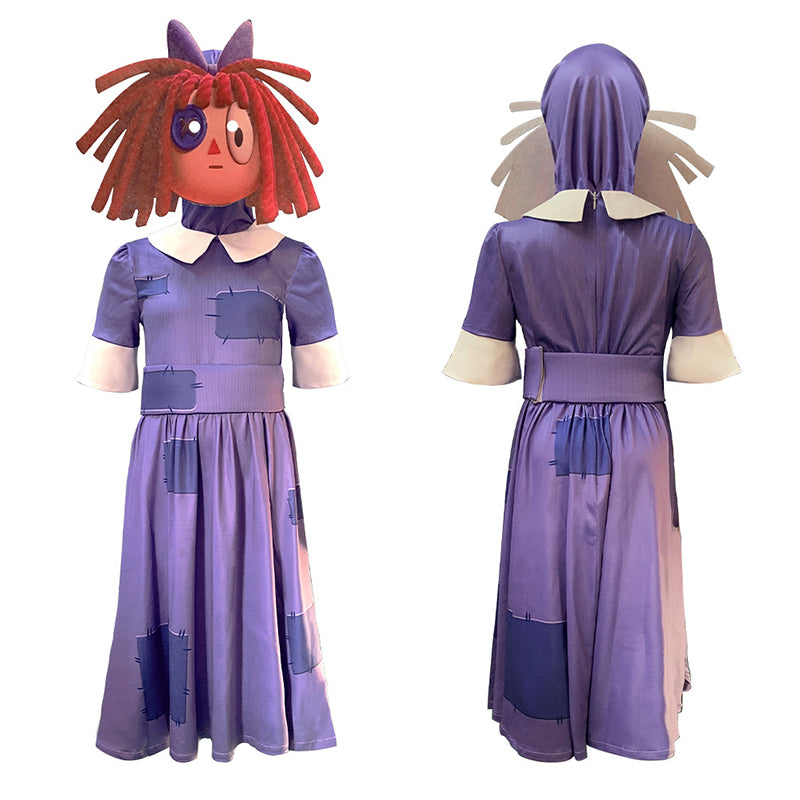 The Amazing Digital Circus Cosplay Costumes Cartoon Clown Pomni Jumpsuit Halloween Party Suit
