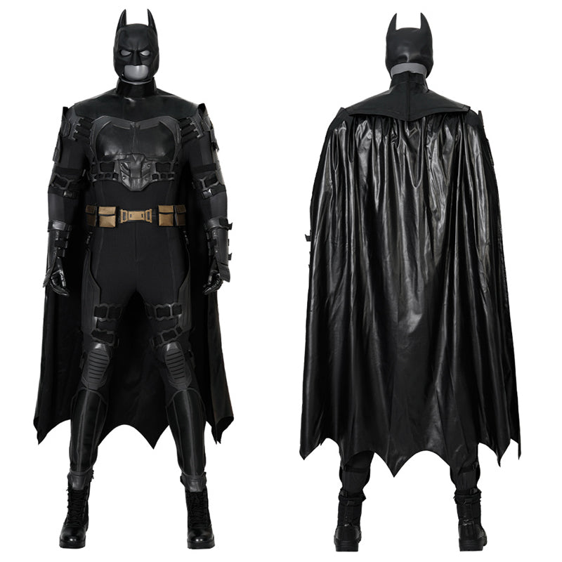 The Flash Movie Batman Cosplay Costume Superhero Batman Jumpsuit Cloak Halloween Party Suit